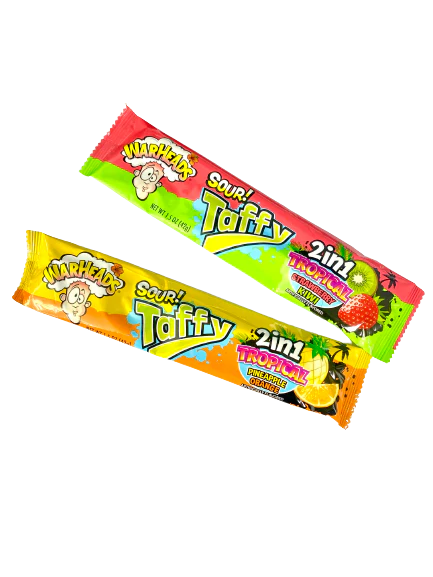 Warheads Taffy Tropical 2-in-1 Bar (random flavor)