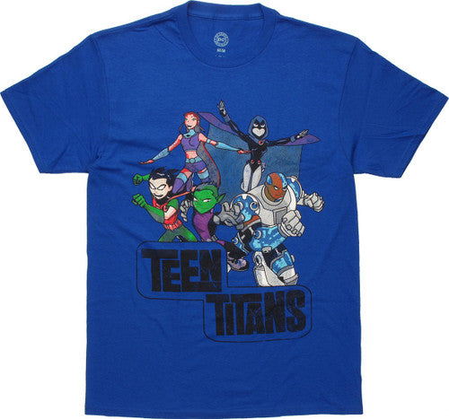 Teen Titans Action Group Vintage T-Shirt