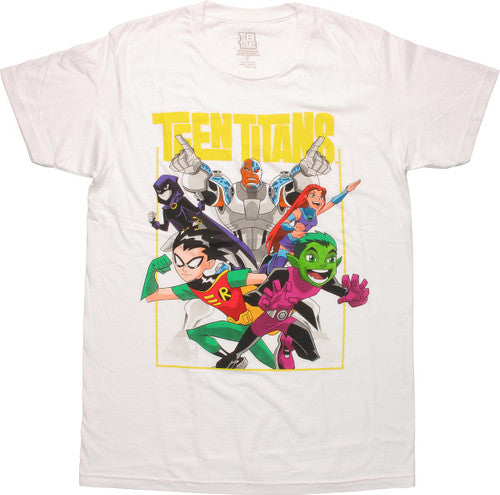 Teen Titans Animated Group T-Shirt Sheer