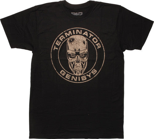 Terminator Genisys T-800 Head in Circle T-Shirt