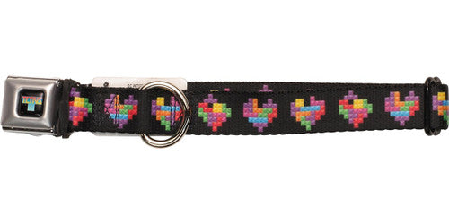 Tetris Block Hearts Pet Collar