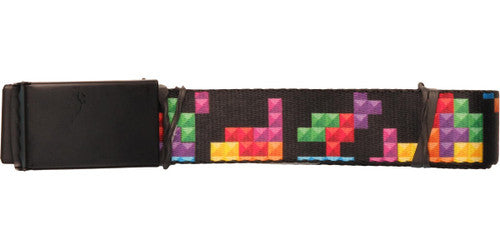 Tetris Blocks Mesh Belt in Orange