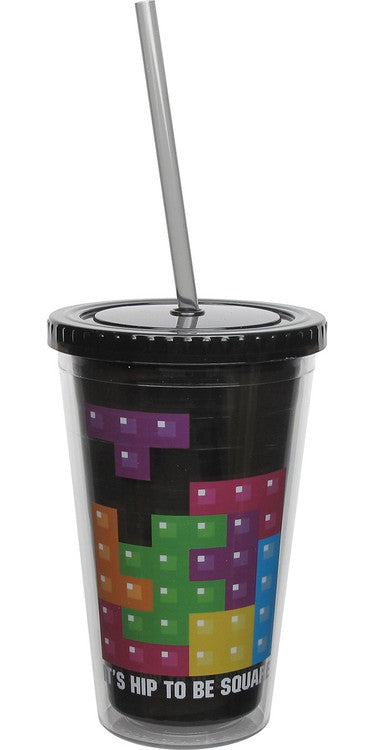 Tetris Hip to be Square Travel Cup in Yellow