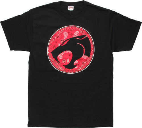 Thundercats Logo on Red Paisley T-Shirt