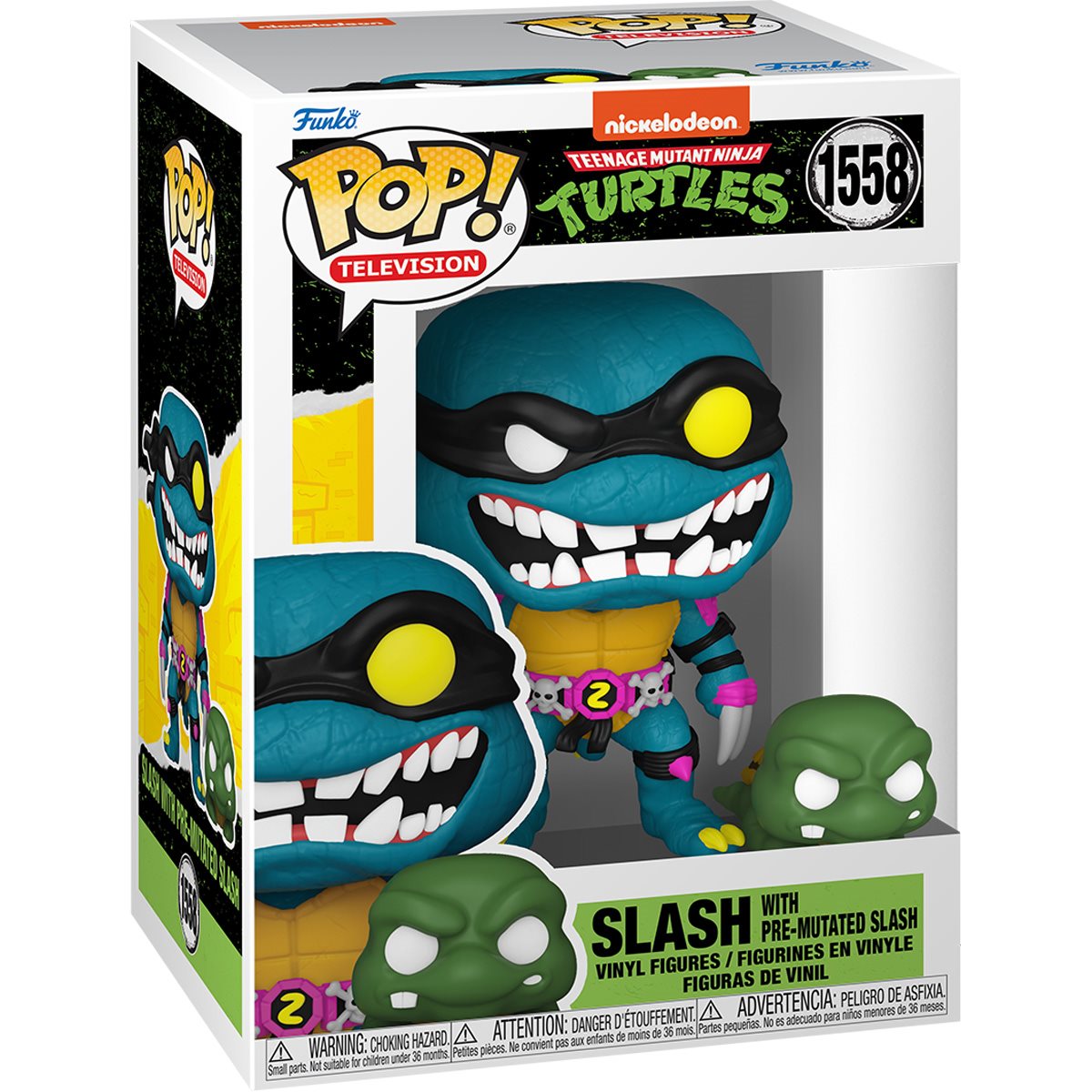 Funko Pop! Teenage Mutant Ninja Turtles Slash with Pre-Mutated Slash Figure and Buddy