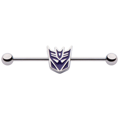 Transformers Decepticon Die Cut Industrial Barbell in Silver