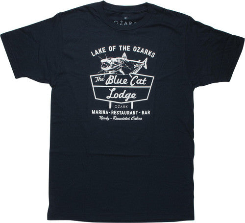 Ozark Blue Cat Lodge Sign T-Shirt