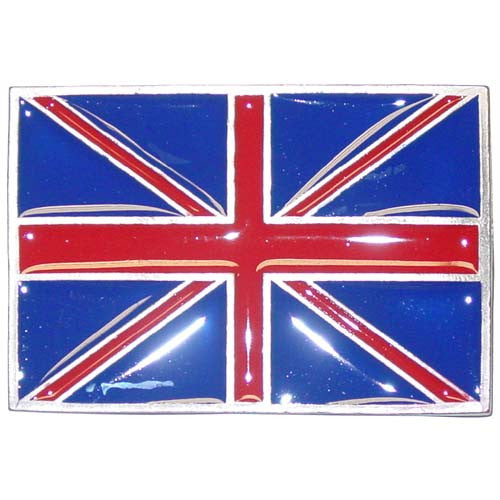 Union Jack Belt Buckle in Red Flag