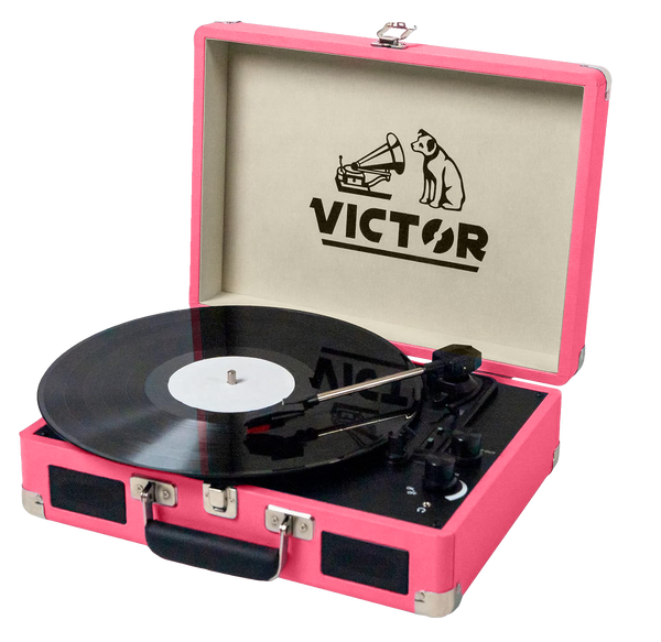 Victor Metro Dual-Bluetooth Belt-Drive Suitcase Turntable - Pink – FYE