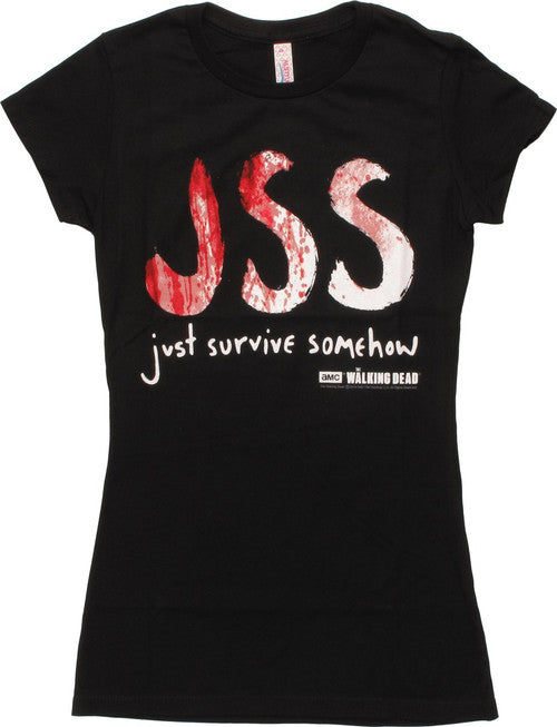 Walking Dead Just Survive Somehow Junior T-Shirt
