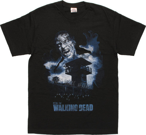 Walking Dead Prison Yard Scene T-Shirt