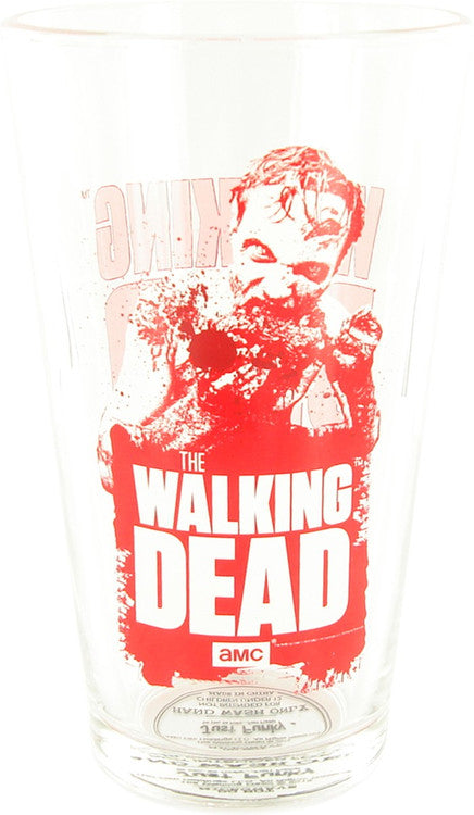 Walking Dead Red Zombie Pint Glass