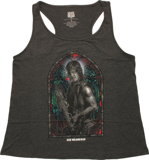 Walking Dead Stained Glass Daryl Ladies Tank Top