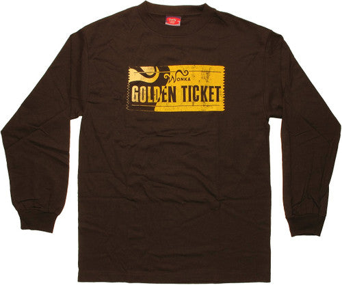Willy Wonka Golden Ticket Long Sleeve T-Shirt