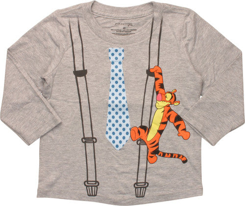 Winnie the Pooh Tigger Suspenders Long Sleeve Toddler Shirt
