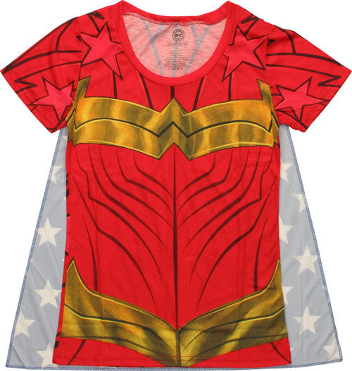 Wonder Woman Costume with Cape Juniors T-Shirt