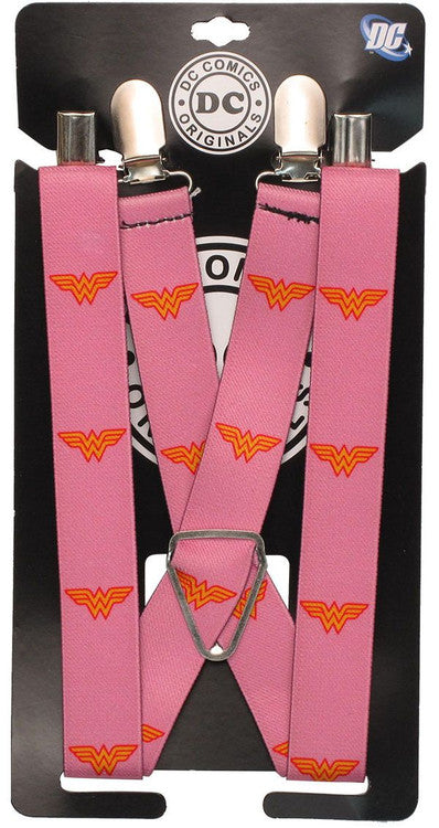 Wonder Woman Logo Pink Suspenders