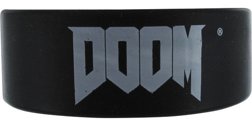Doom Logo Rubber Wristband in Grey