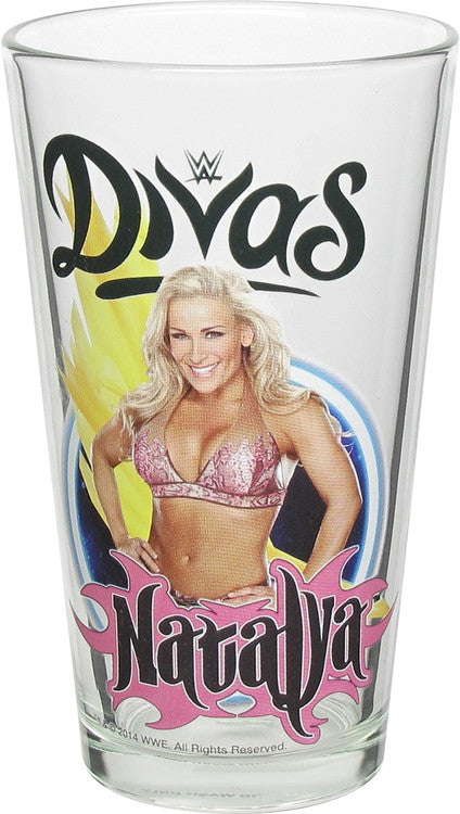 WWE Divas Natalya Pint Glass in Pink