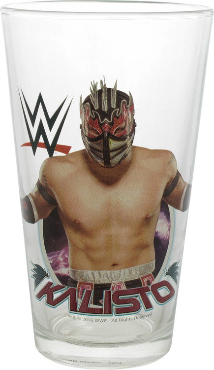WWE Kalisto Pint Glass in Red