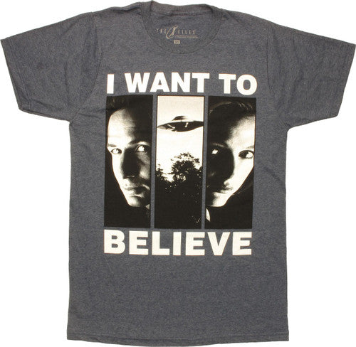 X Files I Want to Believe Panels T-Shirt
