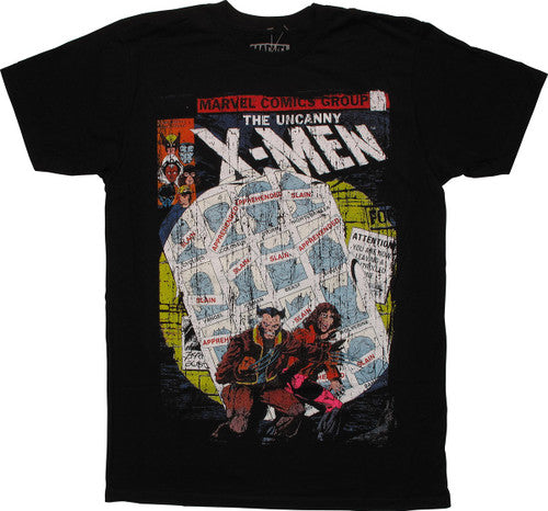 X Men Uncanny Cover Distressed T-Shirt Sheer
