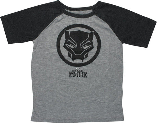 Black Panther Mask Emblem Raglan Youth T-Shirt