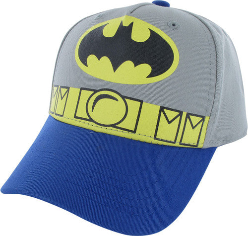 Batman Logo and Belt Snapback Youth Hat in Yellow