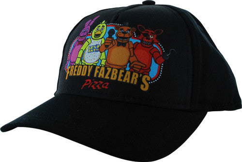 Five Nights at Freddy's Pizza Snapback Youth Hat in Black