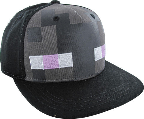 Minecraft Enderman Mob Snapback Youth Hat in Black