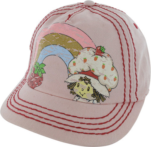 Strawberry Shortcake Rainbow Velcro Youth Hat in Red