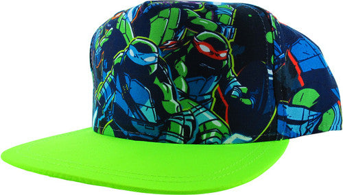 Ninja Turtles Heroes in Shadow Snapback Youth Hat in Green