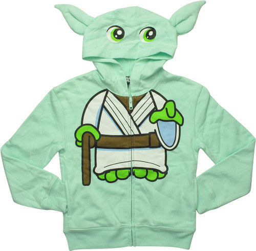 Star Wars Yoda Mint Green Girls Youth Hoodie