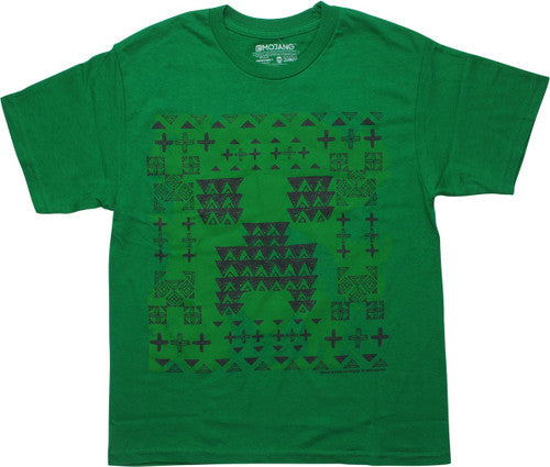 Minecraft Creeper Glyph Green Youth T-Shirt