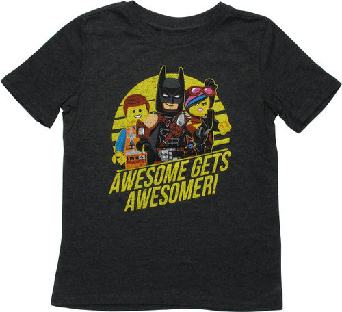 Lego Batman Awesome Gets Awesomer Youth T-Shirt