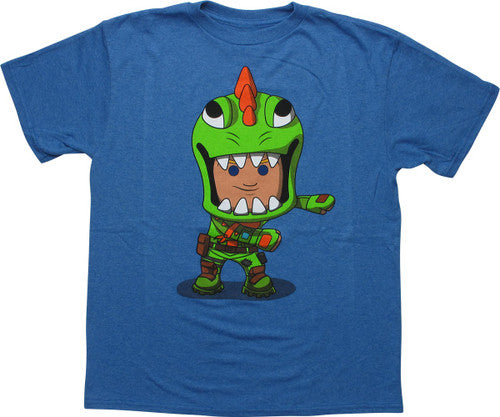 Fortnite Flossing Rex Heathered Blue Youth T-Shirt