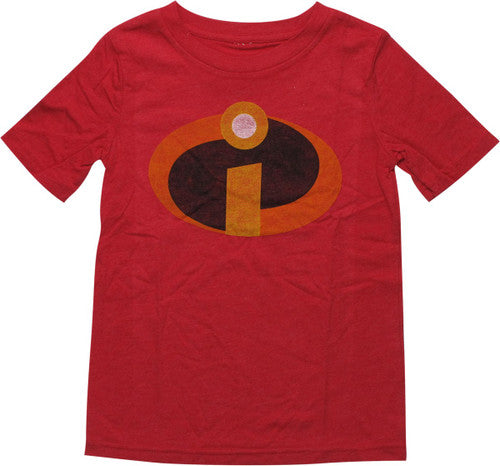 Incredibles Logo Heathered Red Youth T-Shirt