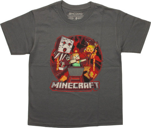 Minecraft Alex Mine Fight Youth T-Shirt