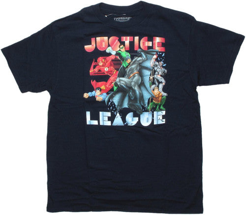 Justice League Gel Ink Burst Youth T-Shirt