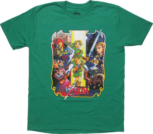 Zelda Ocarina of Time 3D Characters T-Shirt
